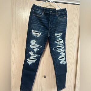 American Eagle Outfitters Super Hi-Rise Dark Blue Jeggings